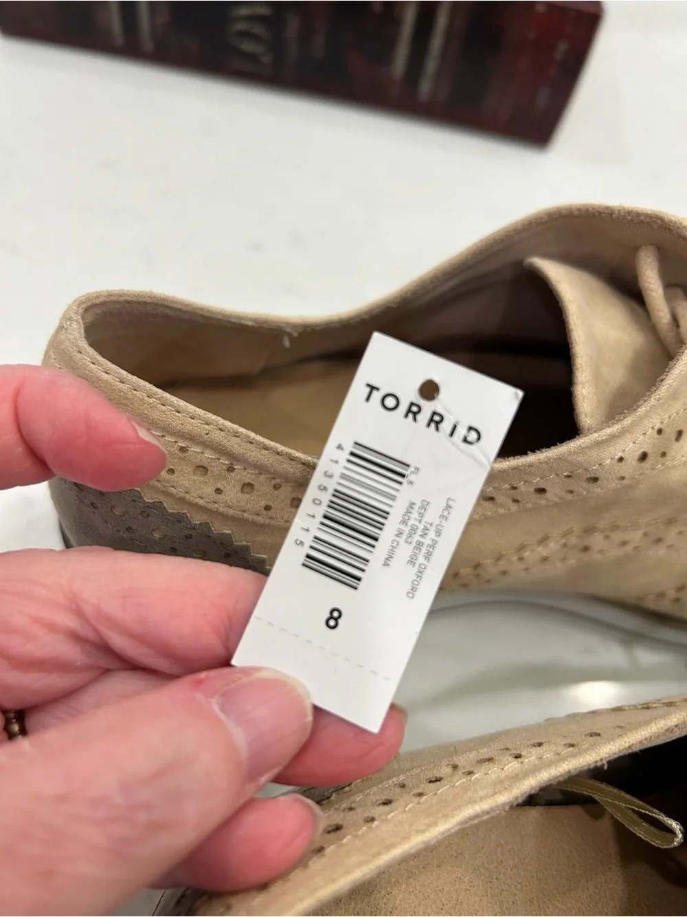 torrid Beige Suede Wingtip Derby Sneakers
